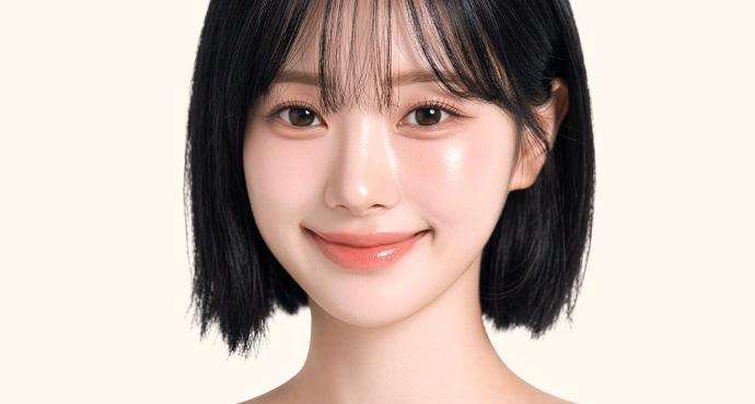 웃을 때 눈매가 부드러워짐(귀엽고 밝은 이미지)